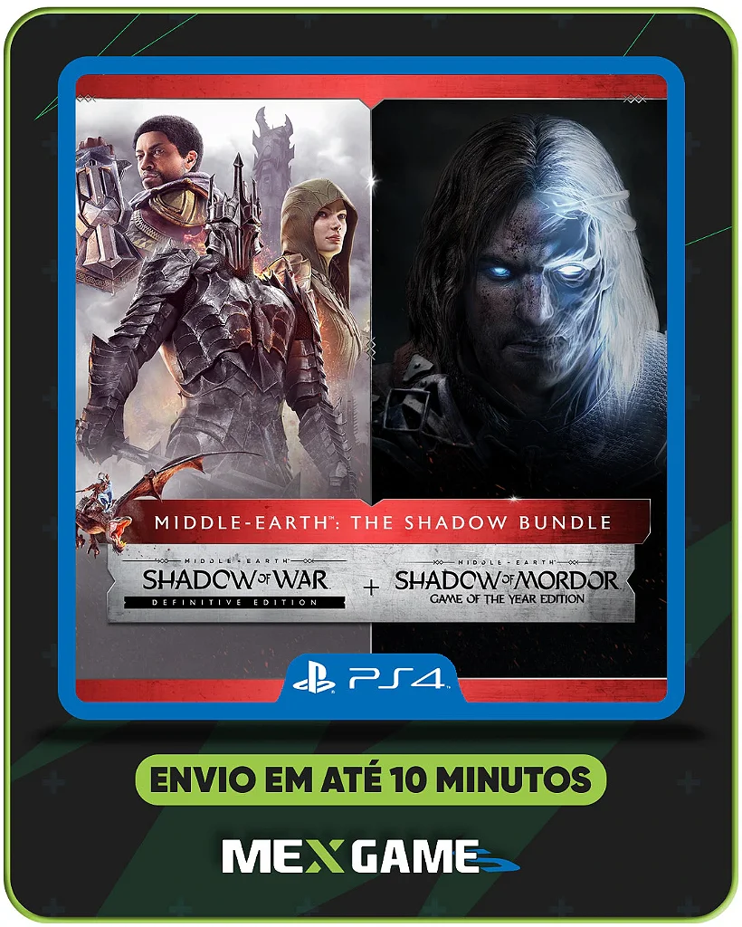 TERRA-MÉDIA: CONJUNTO DAS SOMBRAS - PS4 - MÍDIA DIGITAL