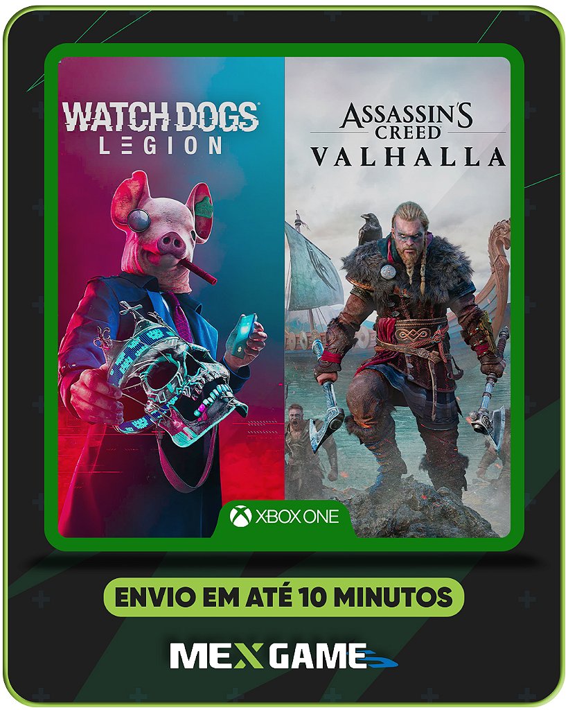 BUNDLE ASSASSIN’S CREED VALHALLA + WATCH DOGS: LEGION - XBOX ONE - MÍDIA DIGITAL
