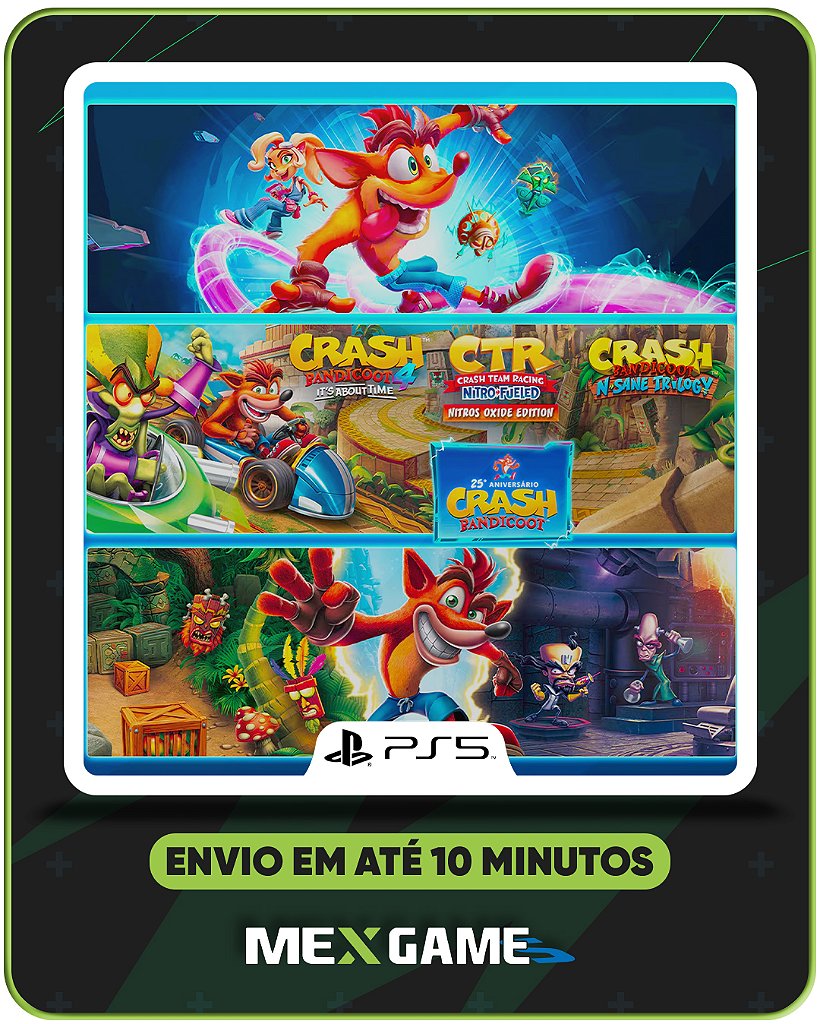 CRASH BANDICOOT PACOTE DE CRASHVERSÁRIO - PS5 - MIDIA DIGITAL