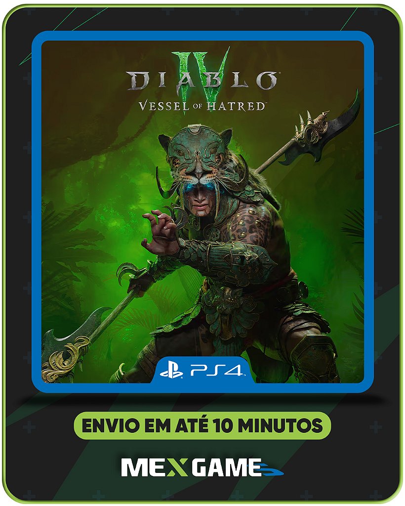 DIABLO IV: VESSEL OF HATRED DLC - PS4 - MÍDIA DIGITAL