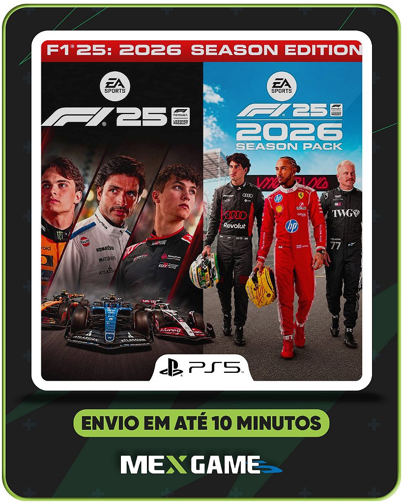 F1 25: EDIÇÃO DA TEMPORADA 2026- PS5 - MIDIA DIGITAL