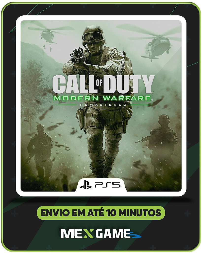 CALL OF DUTY MODERN WARFARE REMASTERED - PS5 - MÍDIA DIGITAL