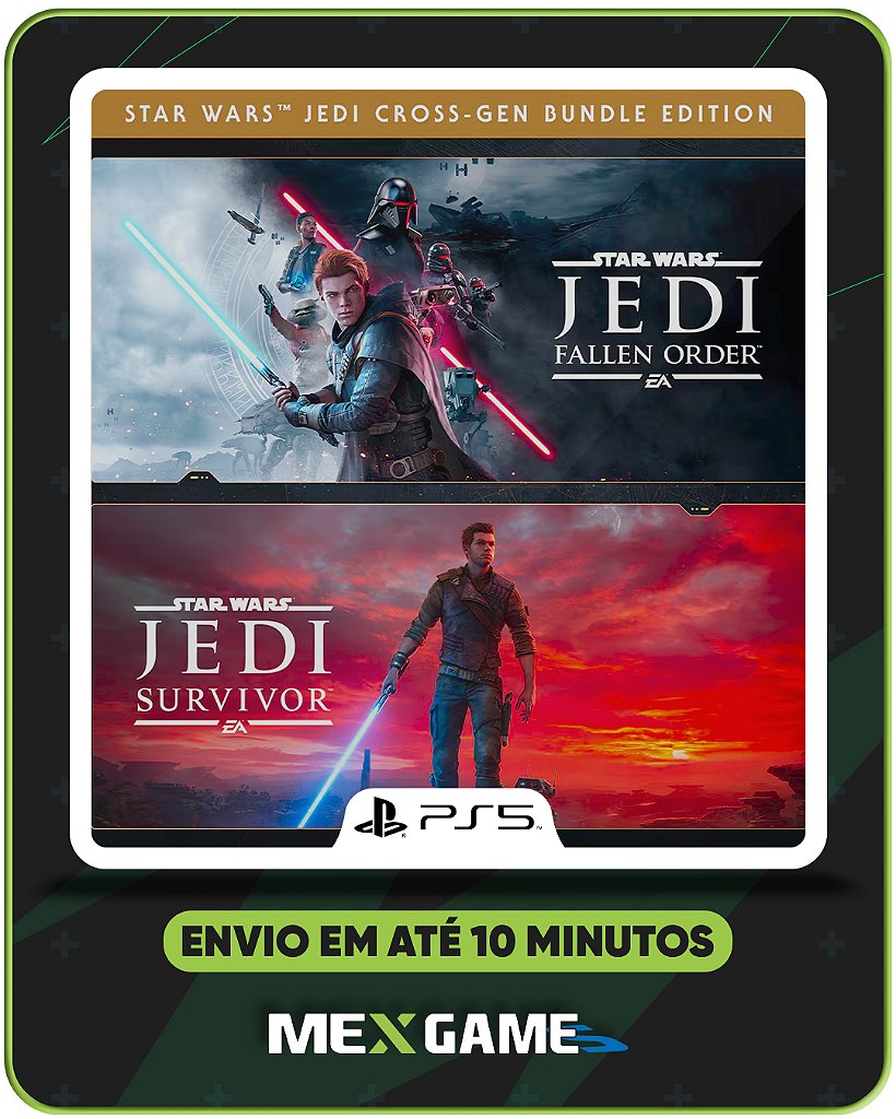 STAR WARS JEDI SURVIVOR + FALLEN ORDER - PS5 - MÍDIA DIGITAL