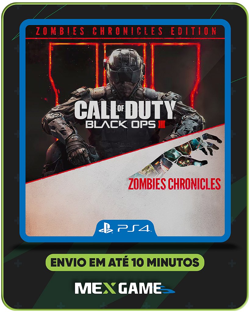 CALL OF DUTY BLACK OPS 3 ZOMBIES - PS4 - MÍDIA DIGITAL