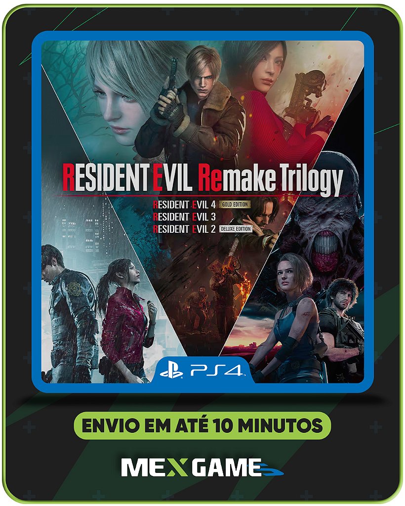 RESIDENT EVIL REMAKE TRILOGY - PS4 - MÍDIA DIGITAL