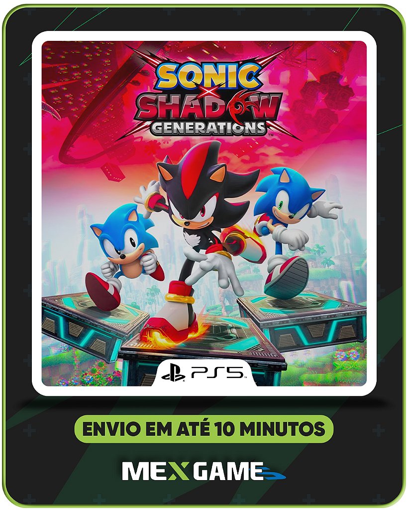 SONIC X SHADOWS GENERATIONS- PS5 - MIDIA DIGITAL