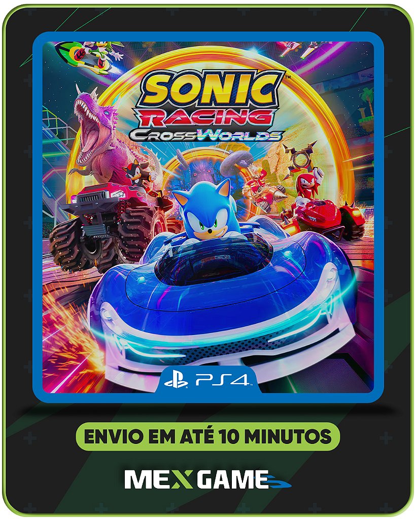 SONIC RACING CROSSWORLDS - PS4 - MÍDIA DIGITAL