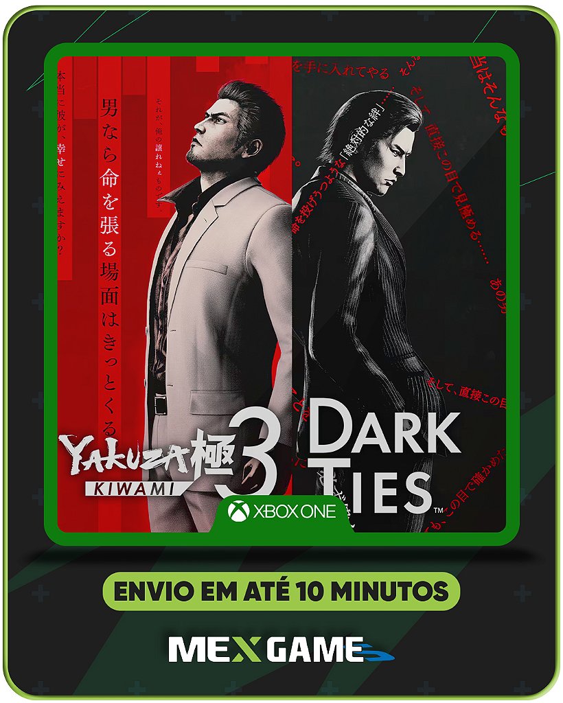 YAKUZA KIWAMI 3 & DARK TIES - XBOX ONE - MÍDIA DIGITAL