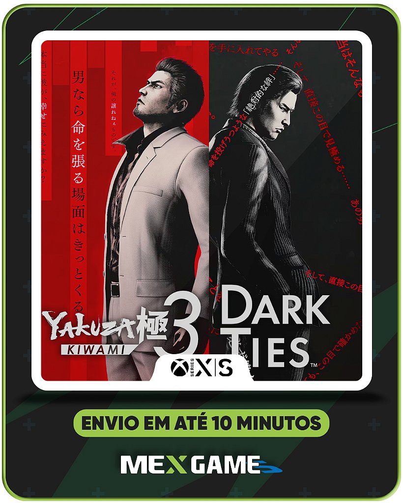 YAKUZA KIWAMI 3 & DARK TIES - XBOX SERIES X|S - MÍDIA DIGITAL